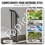 Laiptų turėklai 1-2 pakopoms, 153,5 x 8,4 x 99 cm - Image 6