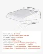 Langų ir durų stogelis 101,6 x 106,6 x 51 cm - Image 7