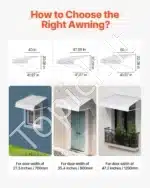 Langų ir durų stogelis 101,6 x 106,6 x 51 cm - Image 6