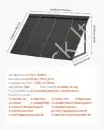 Langų ir durų stogelis 112,5 x 61 x 61 cm - Image 7