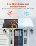 Langų ir durų stogelis 203 x 91 x 61 cm - Image 2