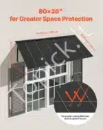 Langų ir durų stogelis 203 x 91 x 61 cm - Image 4