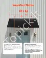 Langų ir durų stogelis 203 x 91 x 61 cm - Image 6