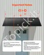 Langų ir durų stogelis 264 x 91 x 61 cm - Image 6