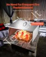 Lauko ugniakuro dangtis-šilumos skirstytuvas, 64,5 x 64,5 x 37 cm - Image 2