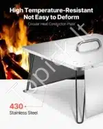 Lauko ugniakuro dangtis-šilumos skirstytuvas, 64,5 x 64,5 x 37 cm - Image 3