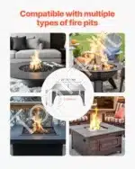 Lauko ugniakuro dangtis-šilumos skirstytuvas, 64,5 x 64,5 x 37 cm - Image 4