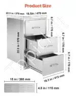 Lauko virtuvės stalčiai, 47 x 57 x 57 cm - Image 7