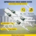 Linijiniai Kreipikliai 1700 mm ir RM1605 Rutulinis Sraigtas – Visas Komplektas CNC Staklėms 2 vnt - Image 4