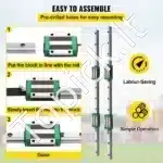 Linijiniai Kreipikliai 1700 mm ir RM1605 Rutulinis Sraigtas – Visas Komplektas CNC Staklėms 2 vnt - Image 5
