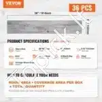 Lipnios vinilinės grindų plytelės, 36 vnt., vintažinio medžio rašto - Image 6