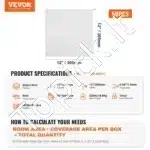 Lipnios vinilinės grindų plytelės, 50 vnt., balto marmuro raštas - Image 5