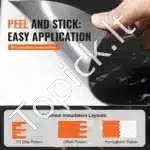 Lipnios vinilinės grindų plytelės, 50 vnt., juodo marmuro raštas - Image 4