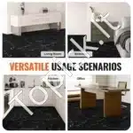 Lipnios vinilinės grindų plytelės, 50 vnt., juodo marmuro raštas - Image 5