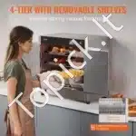 Maisto pašildymo spinta, 4 aukštai 850W - Image 3