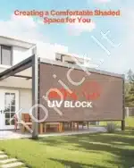 Markizė / apsauginis tinklas nuo saulės 244 x 366 cm rudos spalvos - Image 2