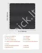 Markizė / apsauginis tinklas nuo saulės 305 x 305 cm - Image 7