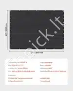 Markizė / apsauginis tinklas nuo saulės 305 x 366 cm juodos spalvos - Image 7