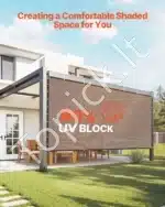 Markizė / apsauginis tinklas nuo saulės 305 x 366 cm rudos spalvos - Image 2