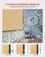 Markizė / apsauginis tinklas nuo saulės 366 x 610 cm šviesiai rudas - Image 5