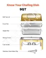 Marmitas, 1 vnt., 8,5 L, auksinė spalva - Image 7