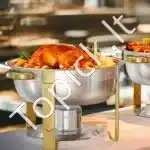 Marmitų komplektas, 4 vnt., 4,7 L, auksinė spalva - Image 8