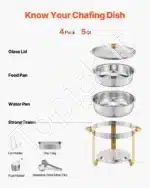 Marmitų komplektas, 4 vnt., 4,7 L, auksinė spalva - Image 6