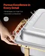 Marmitų komplektas, 4 vnt., 7,5 L, auksinė spalva - Image 2