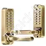 Mechaninis durų užraktas su dvipuse klaviatūra, 35-65 mm, auksinės spalvos - Image 8
