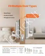 Mechaninis durų užraktas su dvipuse klaviatūra, 35-65 mm - Image 3