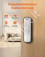 Mechaninis durų užraktas su klaviatūra, 35-65 mm, sidabrinės spalvos - Image 2