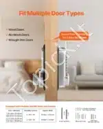 Mechaninis durų užraktas su klaviatūra, 35-65 mm - Image 3