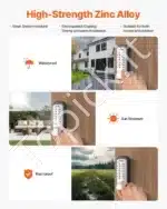 Mechaninis durų užraktas su klaviatūra, 35-65 mm - Image 6