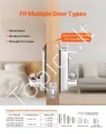 Mechaninis durų užraktas su klaviatūra, 35-65 mm - Image 3