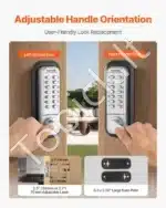 Mechaninis durų užraktas su klaviatūra, 35-65 mm - Image 4