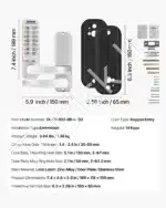 Mechaninis durų užraktas su klaviatūra, 35-65 mm - Image 7