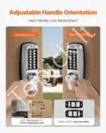 Mechaninis durų užraktas su klaviatūra ir rankena, 35-65 mm - Image 4