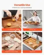 Medinis padėklas-pjaustymo lentelė, ruda - Image 3