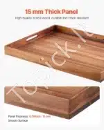 Medinis padėklas-pjaustymo lentelė, ruda - Image 4