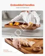 Medinis padėklas-pjaustymo lentelė, ruda - Image 5