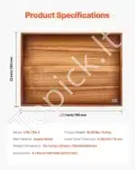 Medinis padėklas-pjaustymo lentelė, ruda - Image 7