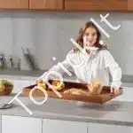 Medinis padėklas-pjaustymo lentelė, ruda - Image 8