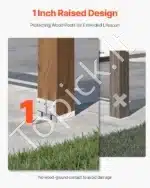 Medinių stulpų bazė / atrama, 10 vnt. / 139.5x141.5 mm - Image 5