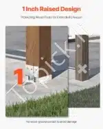 Medinių stulpų bazė / atrama, 10 vnt. / 89.6x90.5 mm - Image 5