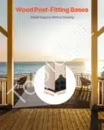 Medinių stulpų bazė / atrama, 2 vnt. / 200x190 mm - Image 2