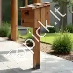 Medinių stulpų bazė  atrama, 2 vnt. - Image 8