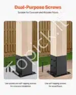 Medinių stulpų bazė / atrama, 4 vnt. / 142x142 mm - Image 3