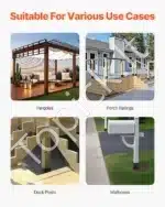 Medinių stulpų bazė / atrama, 4 vnt. / 142x142 mm - Image 6