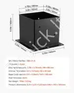 Medinių stulpų bazė / atrama, 4 vnt. / 92x92 mm - Image 7