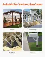 Medinių stulpų bazė / atrama, 8 vnt. / 92x92 mm - Image 6